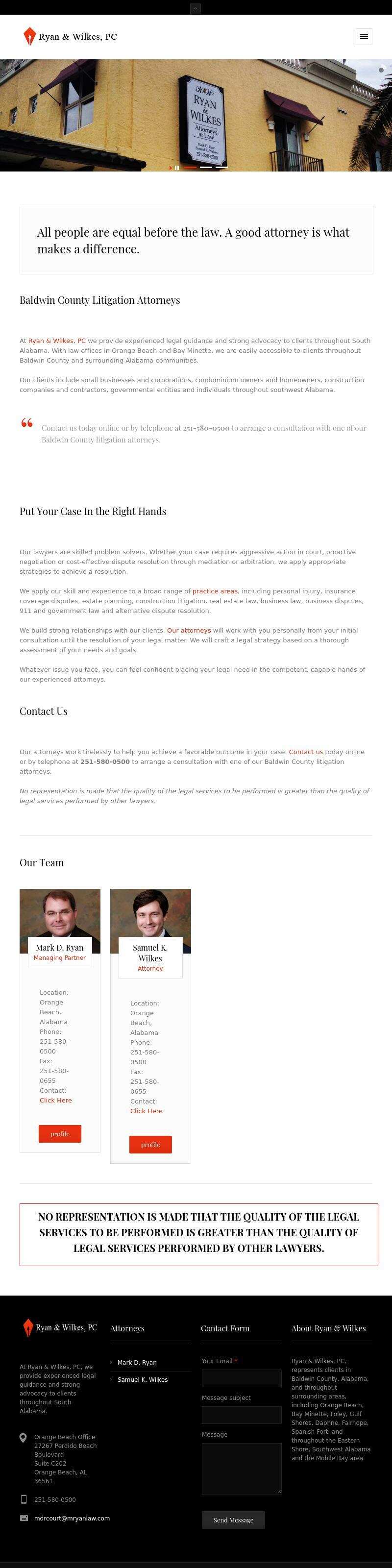 Ryan & Wilkes, P.C. - Orange Beach AL Lawyers
