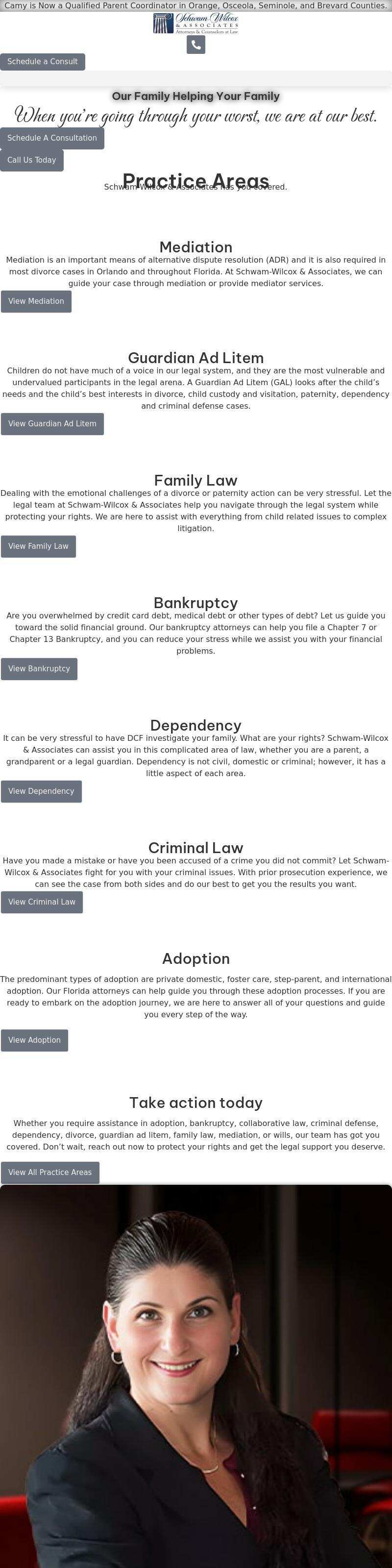 Schwam-Wilcox & Associates, Attorneys and Counselors at Law - Clermont FL Lawyers