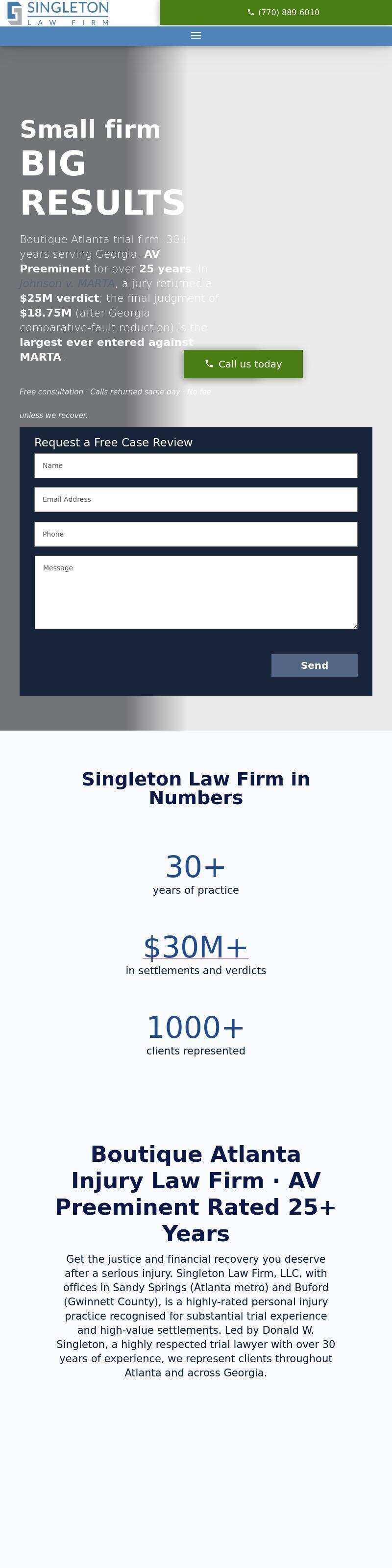 Singleton Law Firm, LLC - Alpharetta GA Lawyers