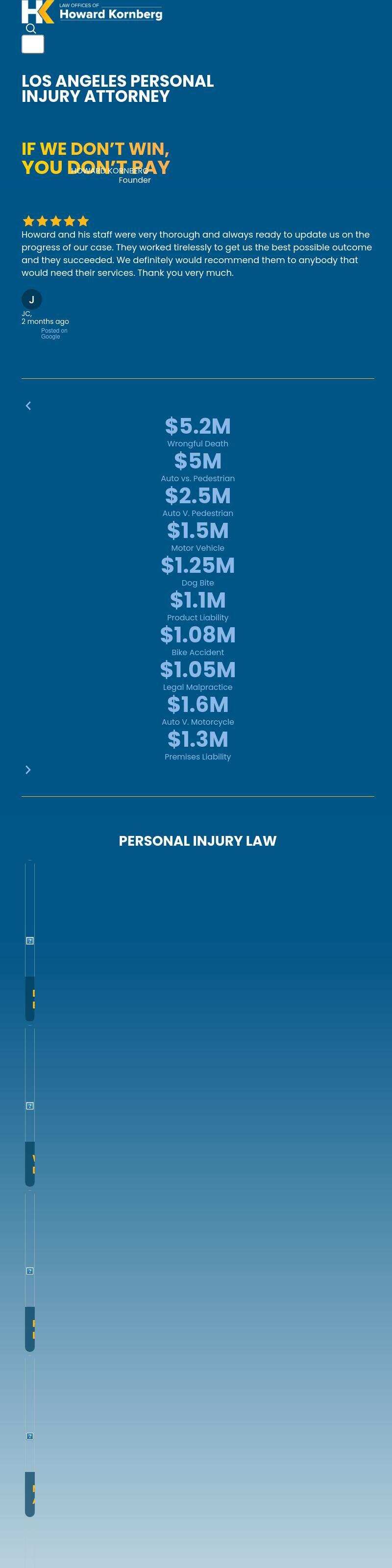The Law Offices of Howard Craig Kornberg - Los Angeles CA Lawyers