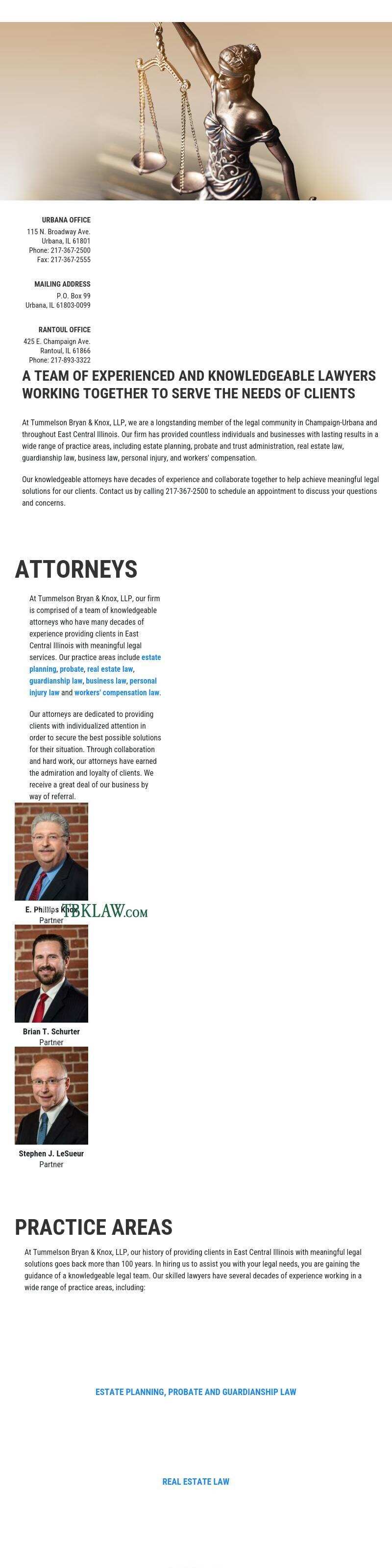Tummelson, Bryan & Knox, LLP - Urbana IL Lawyers