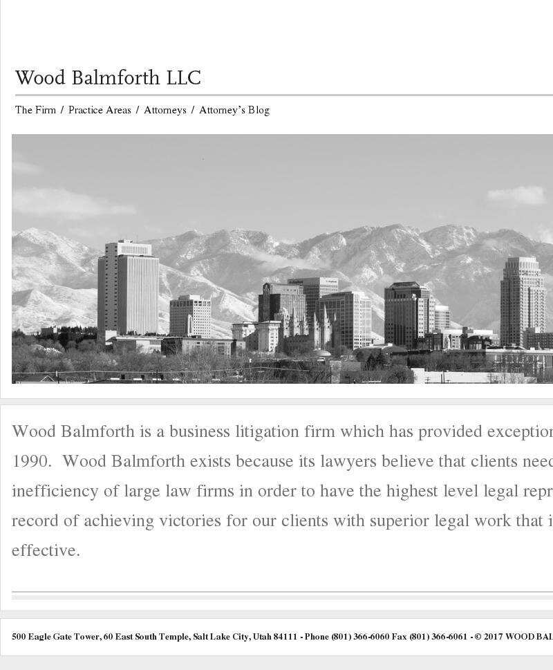 Wood Balmforth LLC - Salt Lake City UT Lawyers